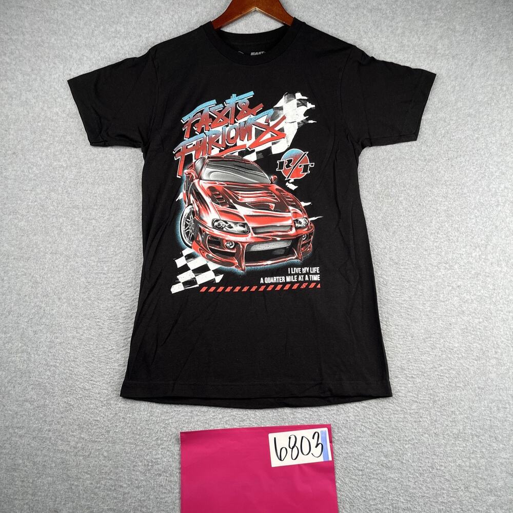 Fast & Furious Supra Graphic Print T Shirt Youth Small Black Movie Casual